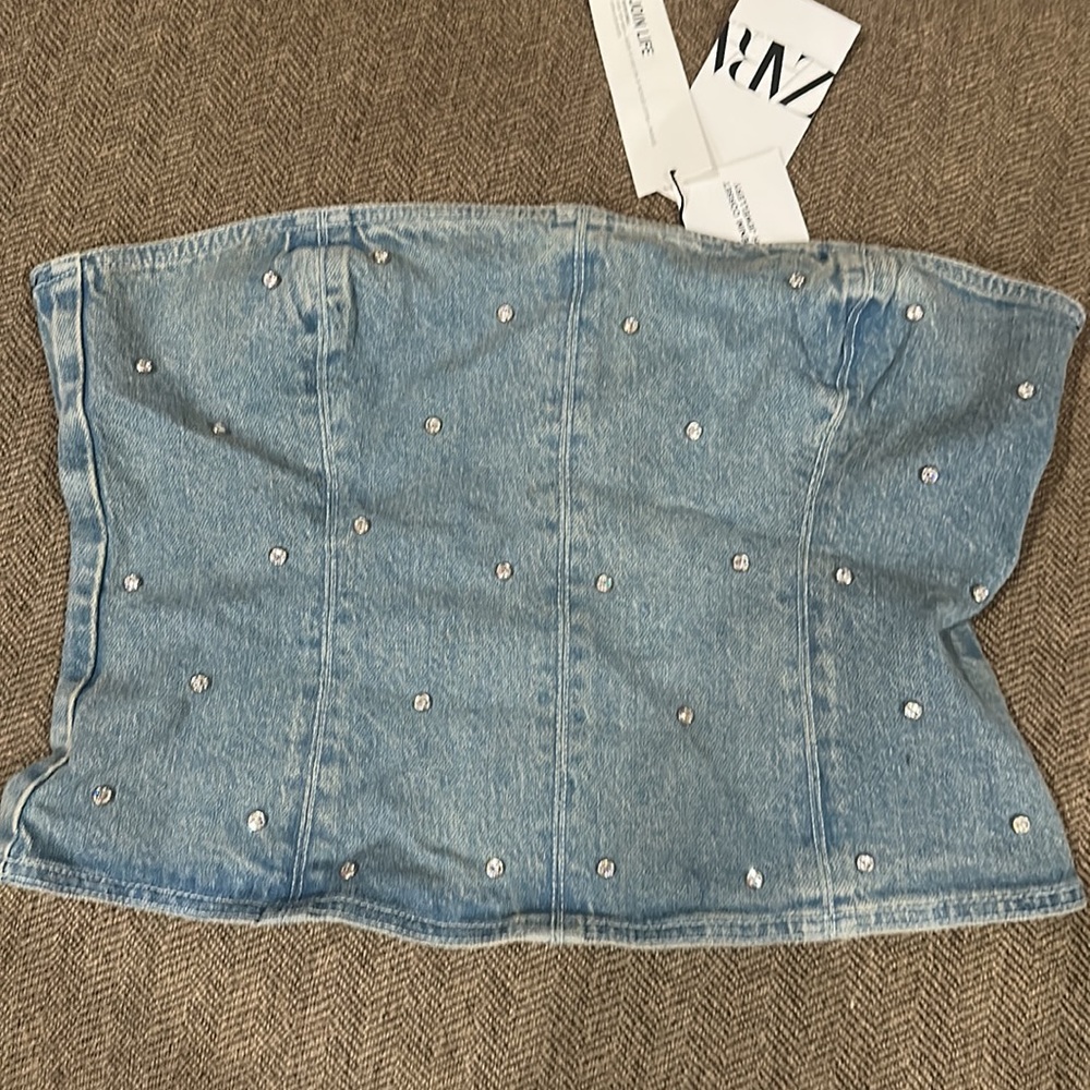 Zara limited edition rhinestone corset top. - Picture 4 of 5